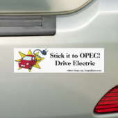 Blijf bij OPEC! Elektrische aandrijving - bumper s Bumpersticker (Op auto)