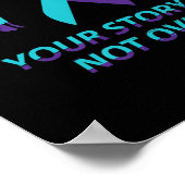 Blijf bij Semicolon Suicide Awareness Mental Healt Poster (Hoek)