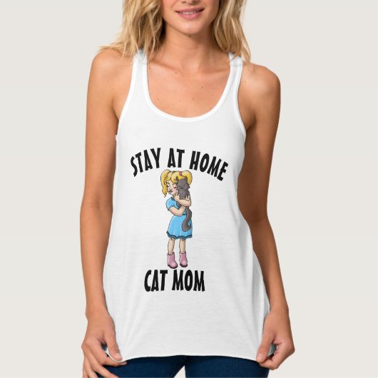 BLIJF BIJ THUIS CAT MOM T-Shirts (Voorkant)