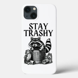 Blijf bij Trashy Raccoon Case-Mate iPhone Case