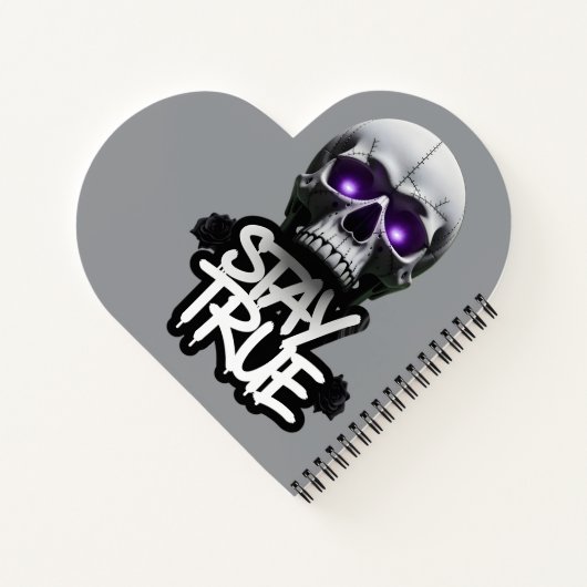 Blijf bij True Skull Notitieboek (Achterkant)