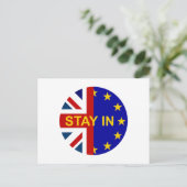 Blijf binnen! briefkaart (Staand voorkant)