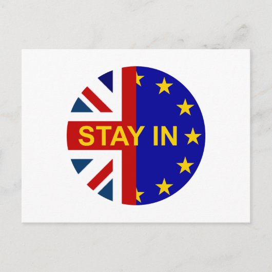 Blijf binnen! briefkaart (Voorkant)