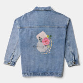 Blijf bloeien Floral Collage Denim Jacket (Achterkant)