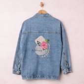 Blijf bloeien Floral Collage Denim Jacket (Hangar)