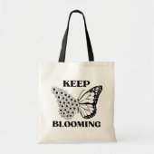 Blijf bloeien vlinder Canvas tas (Voorkant)