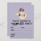 Blijf Boo Halloween Party uitnodiging (Voorkant / Achterkant)