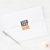 BLIJF BOUWEN VIERKANTE STICKER (Envelop)