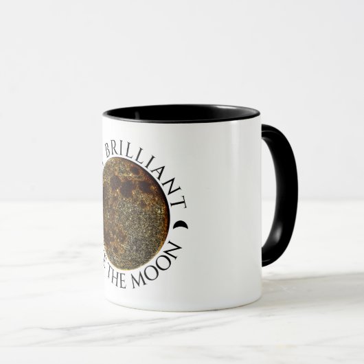 Blijf briljant als de maan - Celestial White Mok (Voorkant rechts)