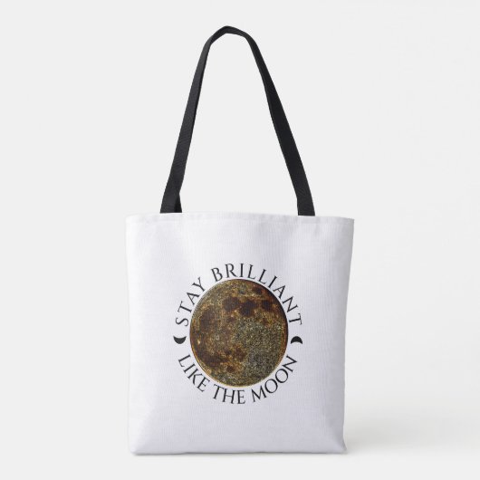 Blijf briljant als de maan - Celestial White Tote Bag (Achterkant)
