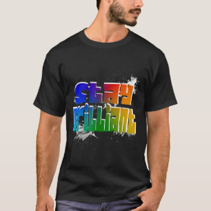 Blijf briljant, kleurrijk graffiti Inspirerend T-shirt