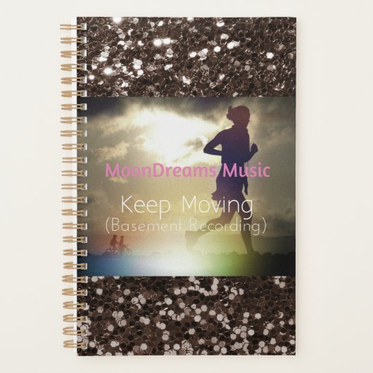 Blijf bruin met bruin glitter planner (Voorkant)