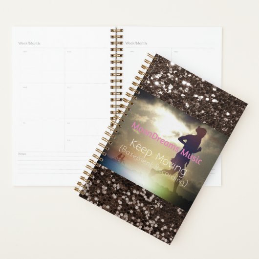 Blijf bruin met bruin glitter planner (Display)