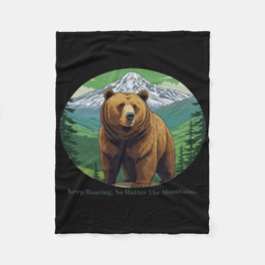 Blijf brullen fleece deken (Voorkant)
