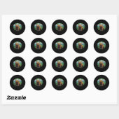 Blijf brullen ronde sticker (Vel)