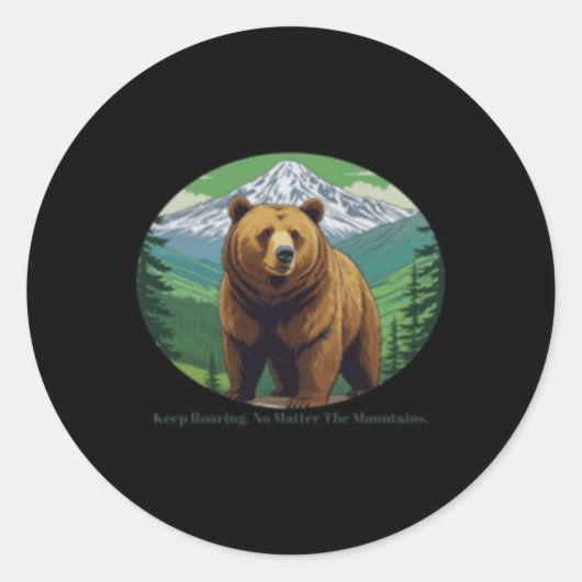 Blijf brullen ronde sticker (Voorkant)