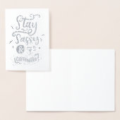 Blijf brutaal en cafeïnevrij folie kaarten (Display)