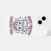 Blijf Bubbly Kawaii Thee Cute Boba Bubble Thee Wit iPhone Hoesje (Achterkant horizontaal)