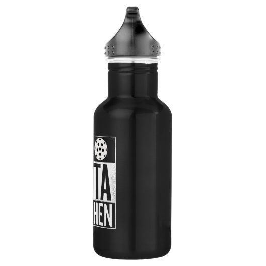 "Blijf buiten de keuken" Pickleball Water flesje Waterfles (Rechts)