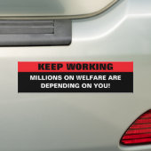 Blijf Bumpersticker voor het welzijn van werknemer (Op auto)