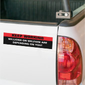 Blijf Bumpersticker voor het welzijn van werknemer (Op Truck)