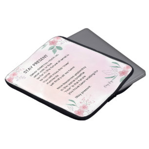 Blijf Cadeau - Motivatie opbeurende gedicht Laptop Sleeve