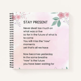 Blijf Cadeau - Motivatie opbeurende gedicht Notitieboek