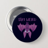 Blijf Cartoon Bat Ronde Button 7,6 Cm (Voorkant /achterkant)
