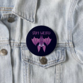 Blijf Cartoon Bat Ronde Button 7,6 Cm (In situ)