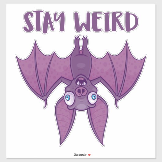 Blijf Cartoon Bat Sticker (Vel)