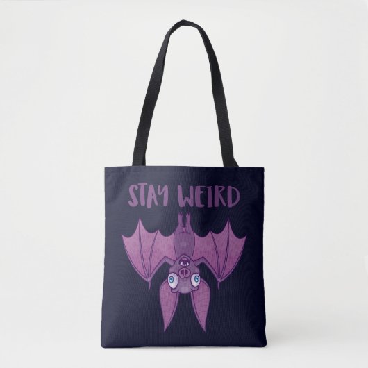 Blijf Cartoon Bat Tote Bag (Voorkant)