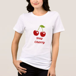 Blijf Cherry! Schattige Cherry Graphic T-Shirt voo