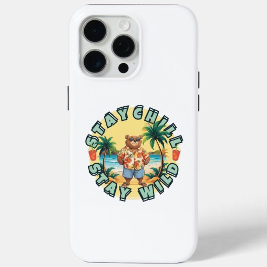 Blijf Chillen Blijf Wild – Zomerstrand Beer Design Case-Mate iPhone Case (Achterkant)