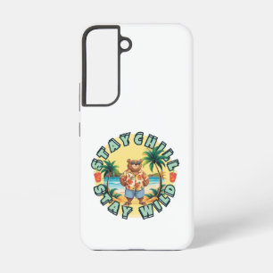 Blijf Chillen Blijf Wild – Zomerstrand Beer Design Samsung Galaxy Hoesje