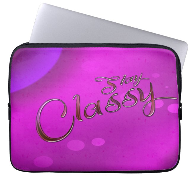 Blijf Classy Laptop Sleeve (Voorkant)