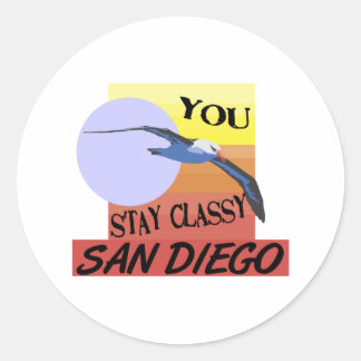 Blijf Classy San Diego Ronde Sticker