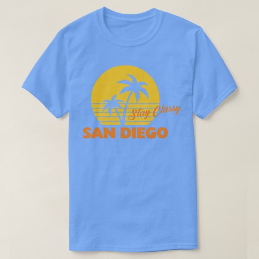 Blijf Classy San Diego  zonsondergang design T-shirt (Design voorkant)
