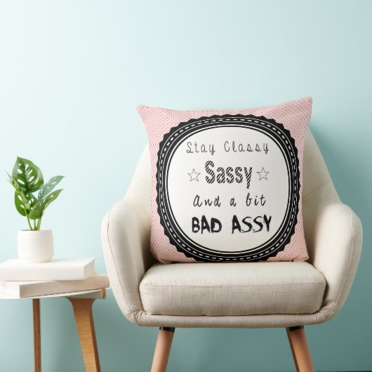 Blijf Classy Sassy Shabby Chic Cushion Kussen (Stoel)