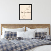 Blijf Consistent Minimaal Quote Muurkunst Canvas Afdruk (Insitu (Slaapkamer))