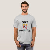 Blijf Consistent – Motiverende Mentaliteit T-Shirt (Voorkant volledig)