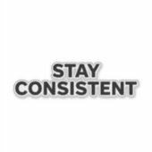 Blijf Consistent Waterfles – Christelijke Fitness Sticker (Voorkant)
