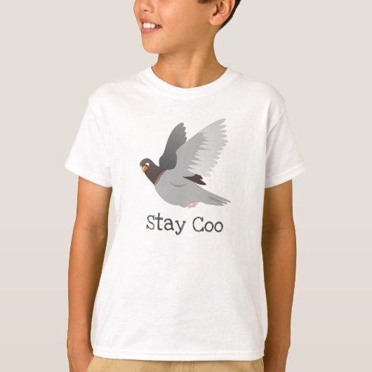 Blijf Coo Funny Pigeon Bird T-shirt (Voorkant)