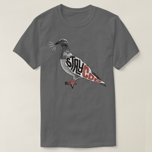 Blijf Coo Pigeon Lover Cadeau Pigeon Eigenaar Funn T-shirt (Design voorkant)