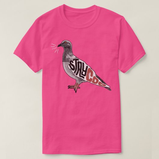Blijf Coo Pigeon Lover Cadeau Pigeon Eigenaar Funn T-shirt (Design voorkant)