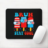 Blijf Cool 4th Juli Popsicle Boys Mannen USA Flag  Muismat (Met muis)