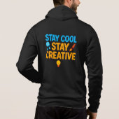 Blijf cool Blijf creatief Mannen Hoodie (Achterkant)