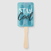 Blijf Cool Blue & Paarse Ice Pop Summer Treat Part Handwaaier (Voorkant)