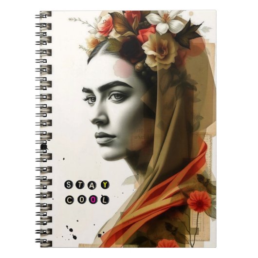 Blijf cool Boho Frida Retro Notitieboek (Voorkant)