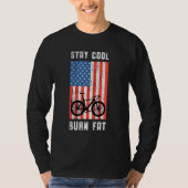 Blijf Cool Burn Fat Bike Fat Banden MTB Biker Fat  T-shirt (Voorkant)