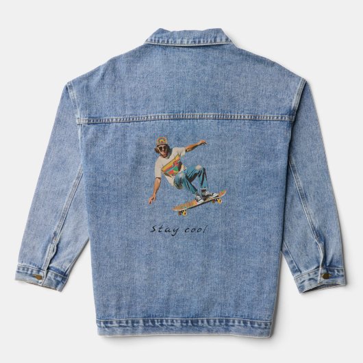 Blijf cool denim jas denim jacket (Achterkant)